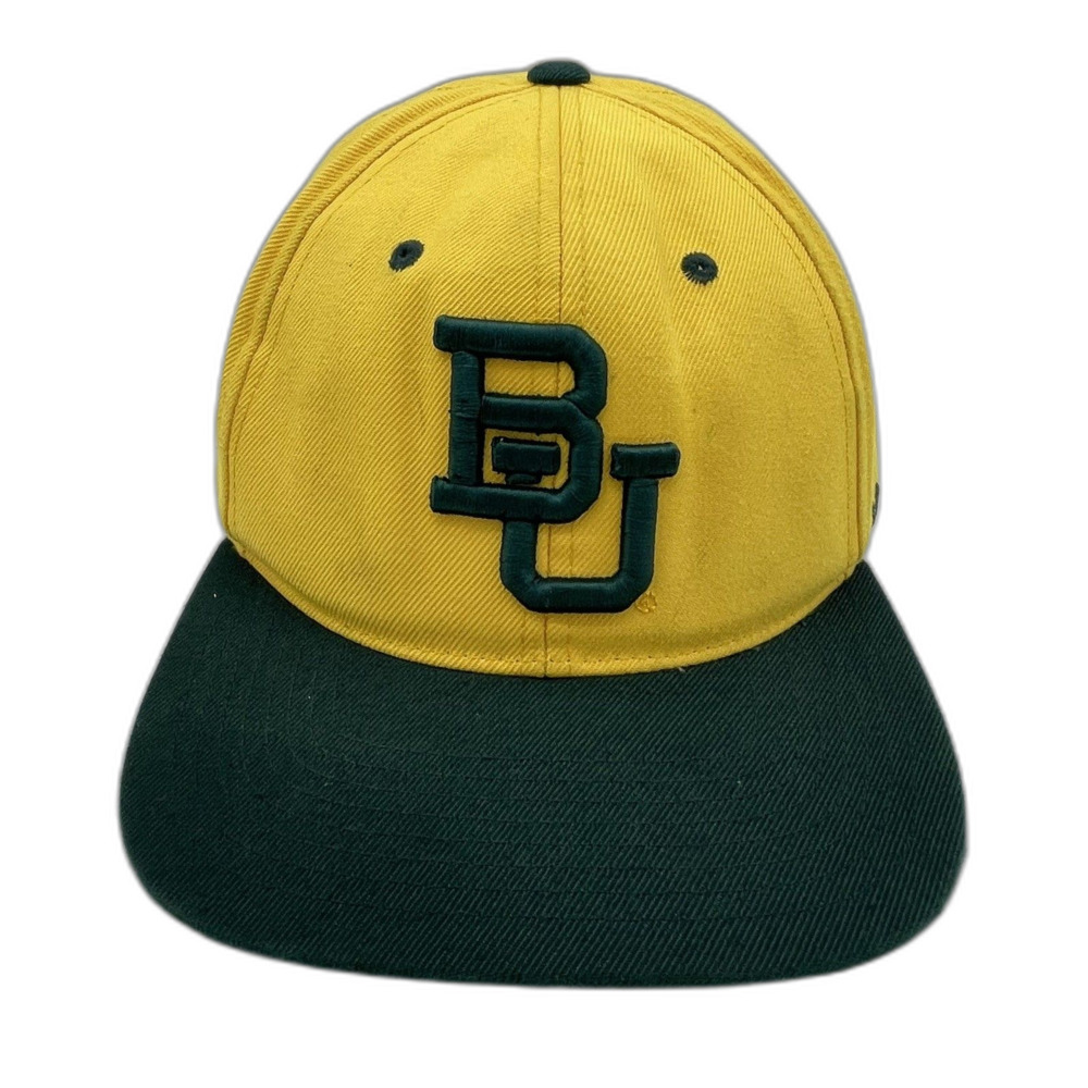 Zephyr Baylor Bears Hat Cap Mens Snapback Yellow Green NCAA